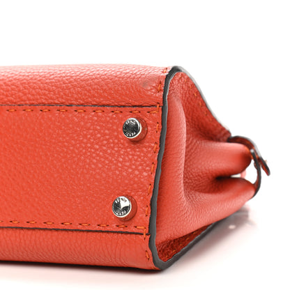 Fendi Cuoio Romano Selleria Mini Peekaboo Iconic Satchel Dark Orange 9 of 9