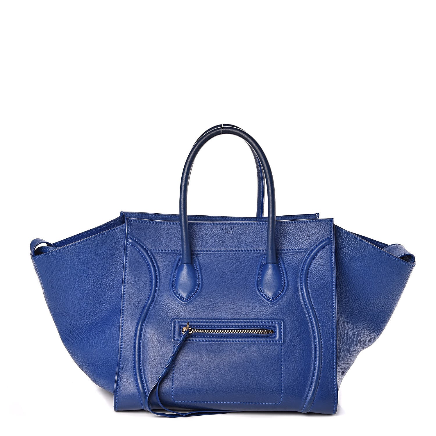 Celine Supple Calfskin Medium Phantom Luggage Royal Blue 1 of 10