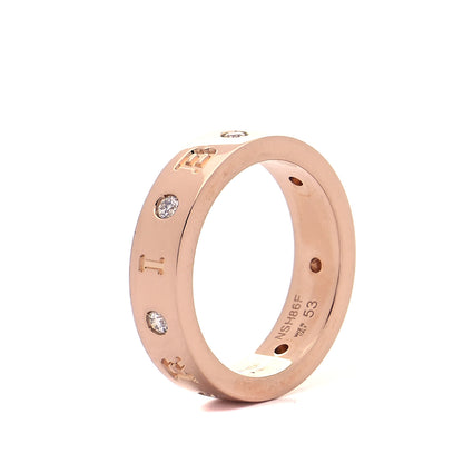 Bulgari 18K Rose Gold 7 Diamond BVLGARI BVLGARI Band Ring 53 6.5 4 of 5