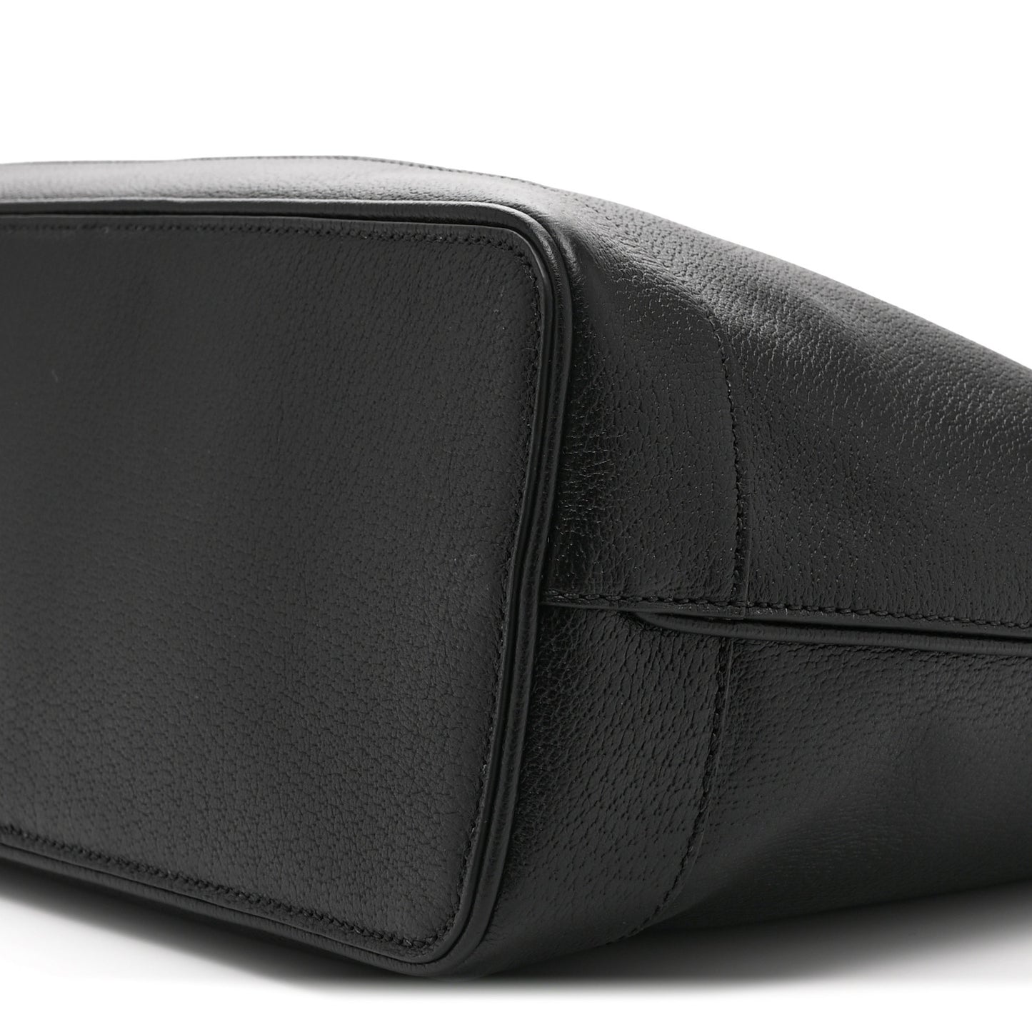Textured Dollar Calfskin Medium Ophidia Shoulder Tote Bag Black
