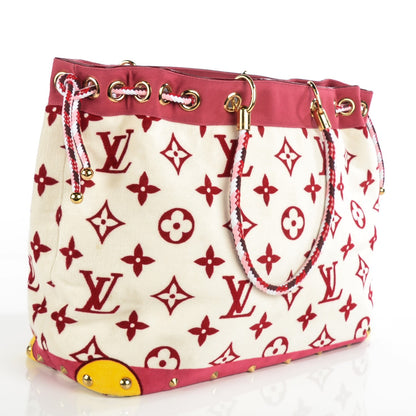 Louis Vuitton Cotton Monogram Eponge Cabas Rouge 3 of 9