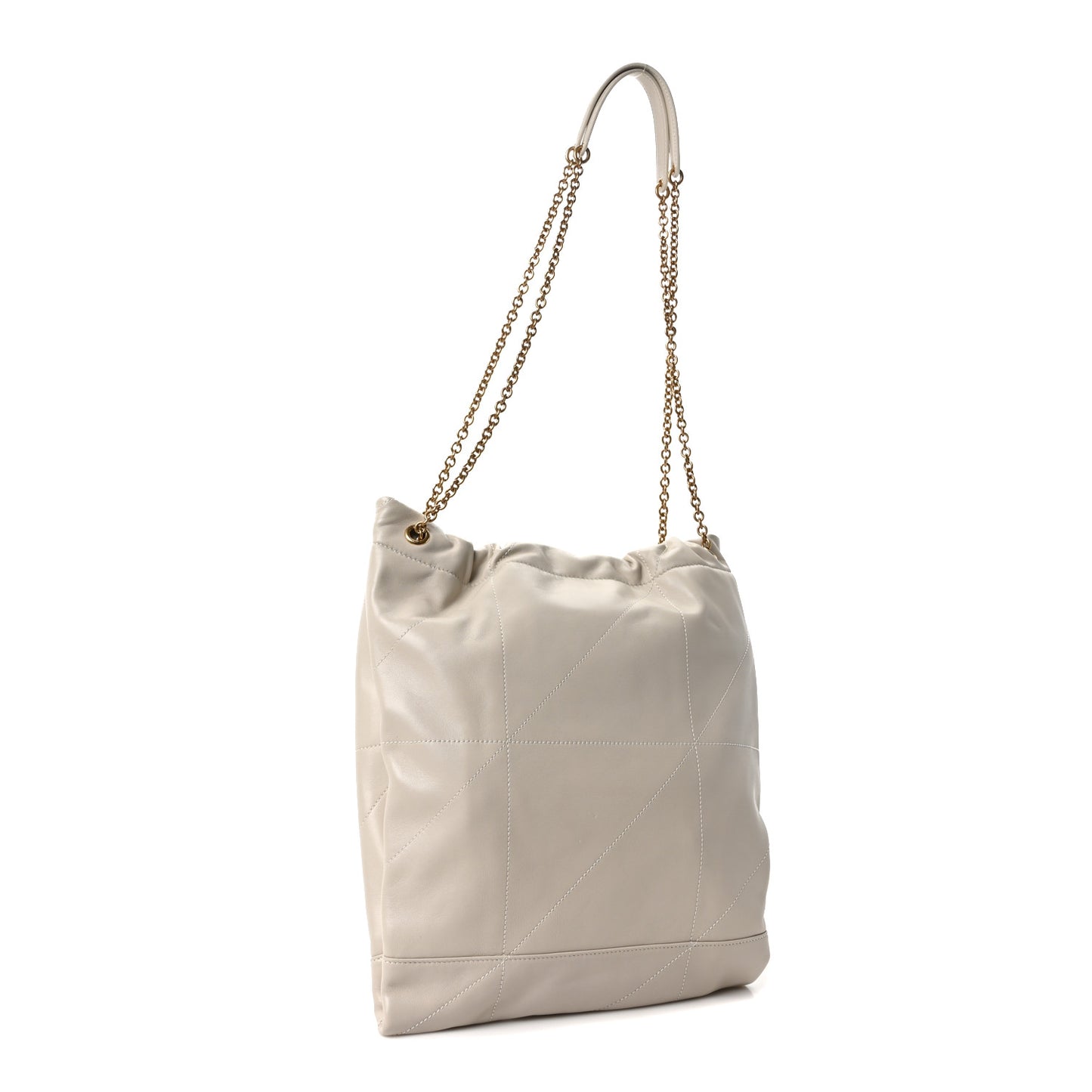 Lambskin Matelasse Monogram Medium Jamie 4.3 Pochon Crema Soft
