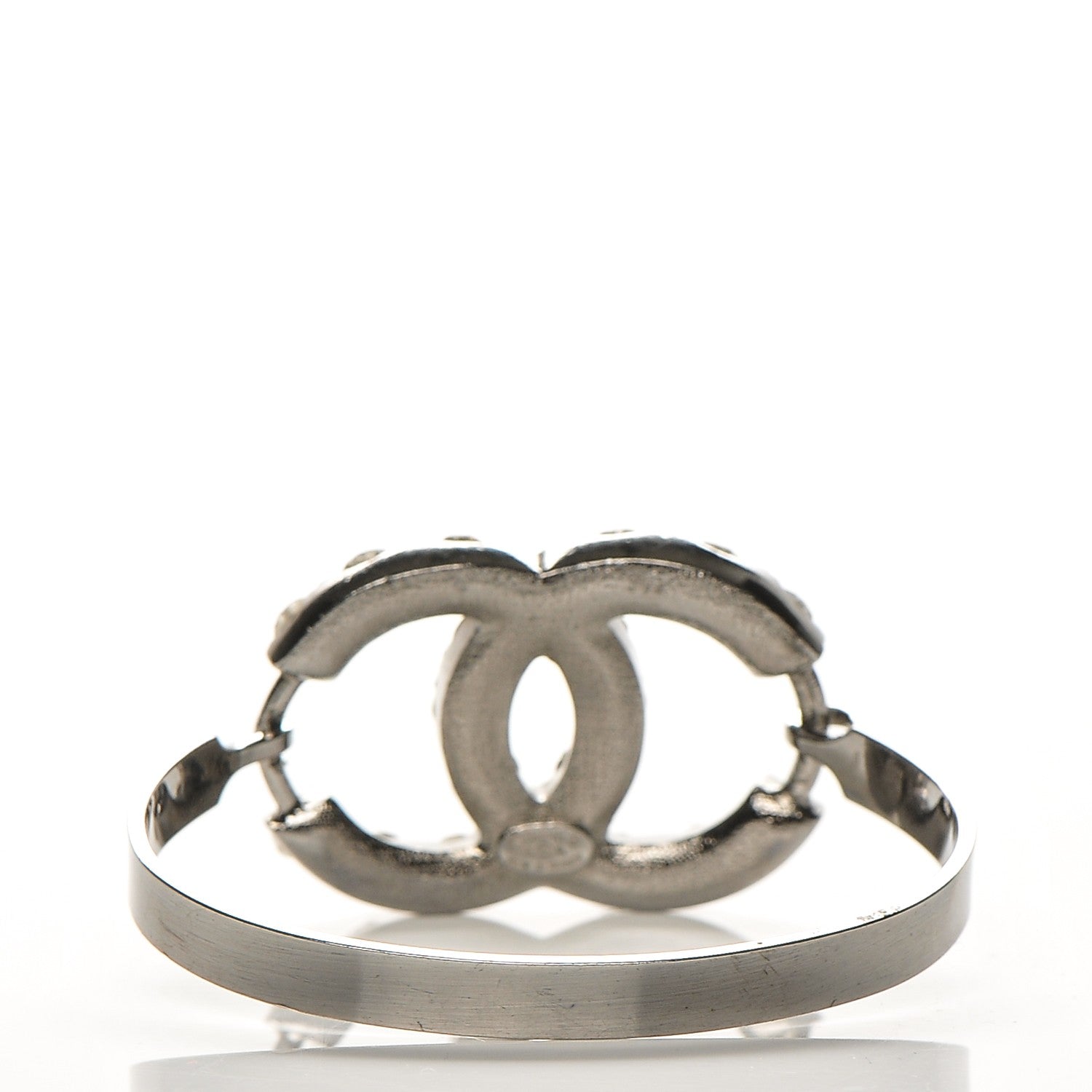 Chanel Crystal CC Bracelet Silver 3 of 5