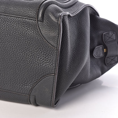 Celine Drummed Calfskin Mini Luggage Anthracite 8 of 15