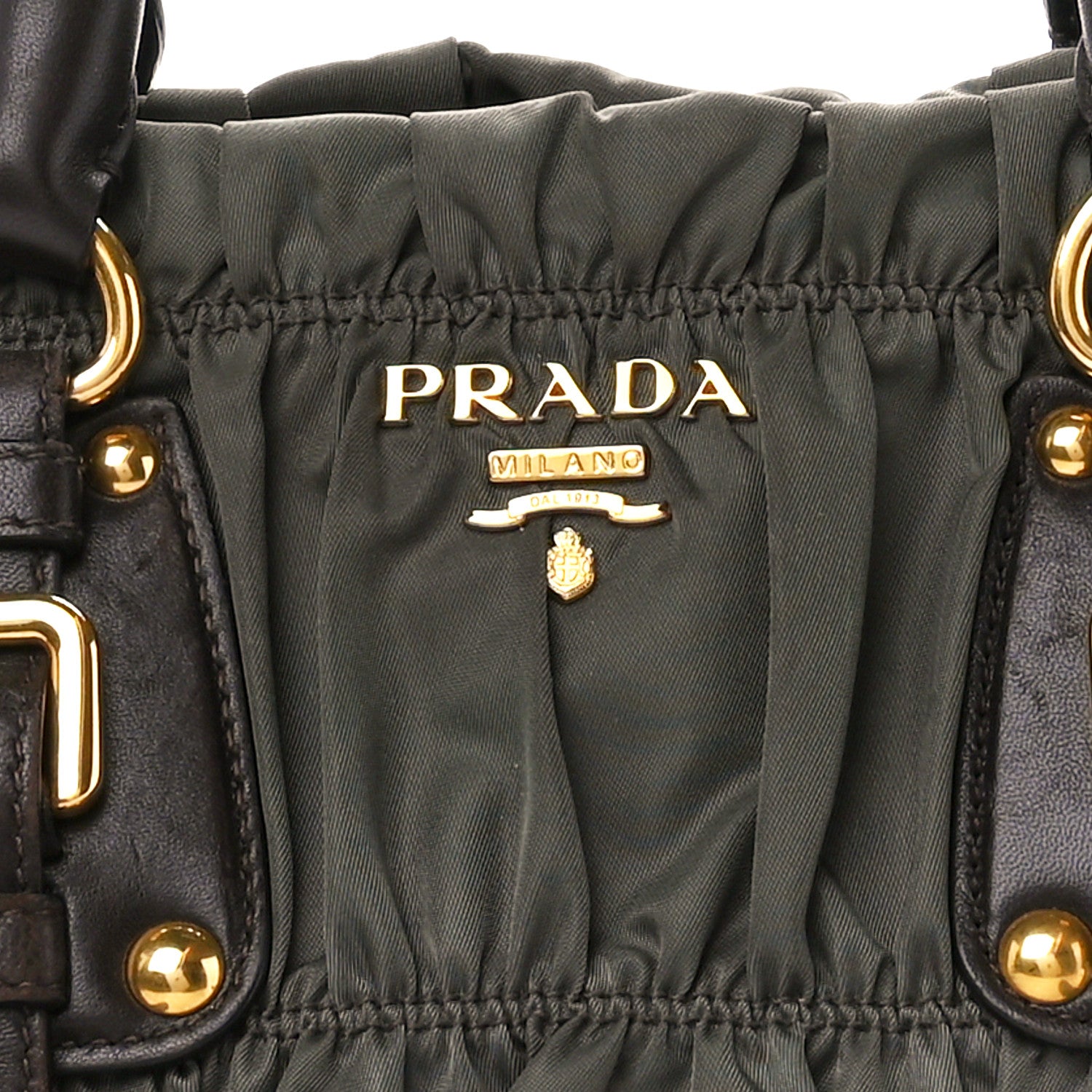 Prada Tessuto Nylon Gaufre Shopping Satchel Fumo 9 of 11