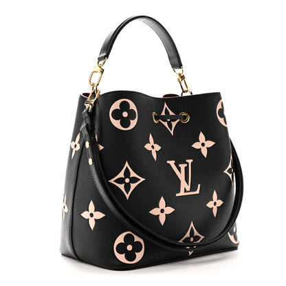 Louis Vuitton Empreinte Monogram Giant Neonoe MM Black Beige 3 of 9