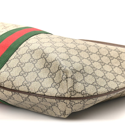 Gucci GG Supreme Monogram Web Ophidia Half Moon Hobo Brown 10 of 10