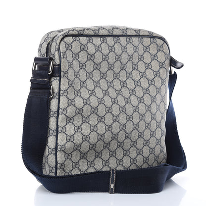 Gucci GG Plus Monogram Selleria Calfskin Medium Messenger Bag Beige Blue 3 of 12