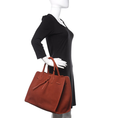 Mansur Gavriel Suede Large Sun Bag Brick 2 of 10