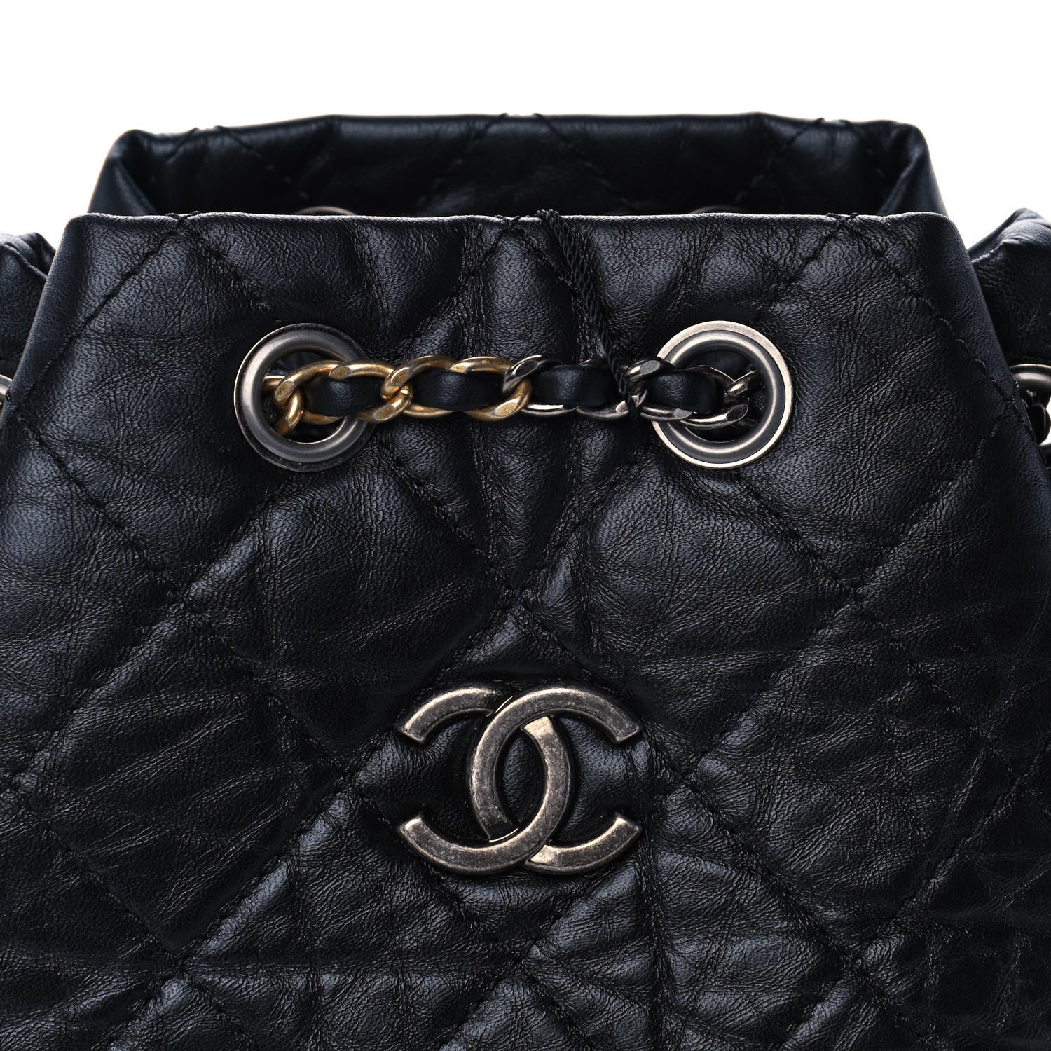 Chanel Aged Calfskin Quilted Small Gabrielle Backpack Black 8 of 11