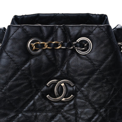 Chanel Aged Calfskin Quilted Small Gabrielle Backpack Black 8 of 11