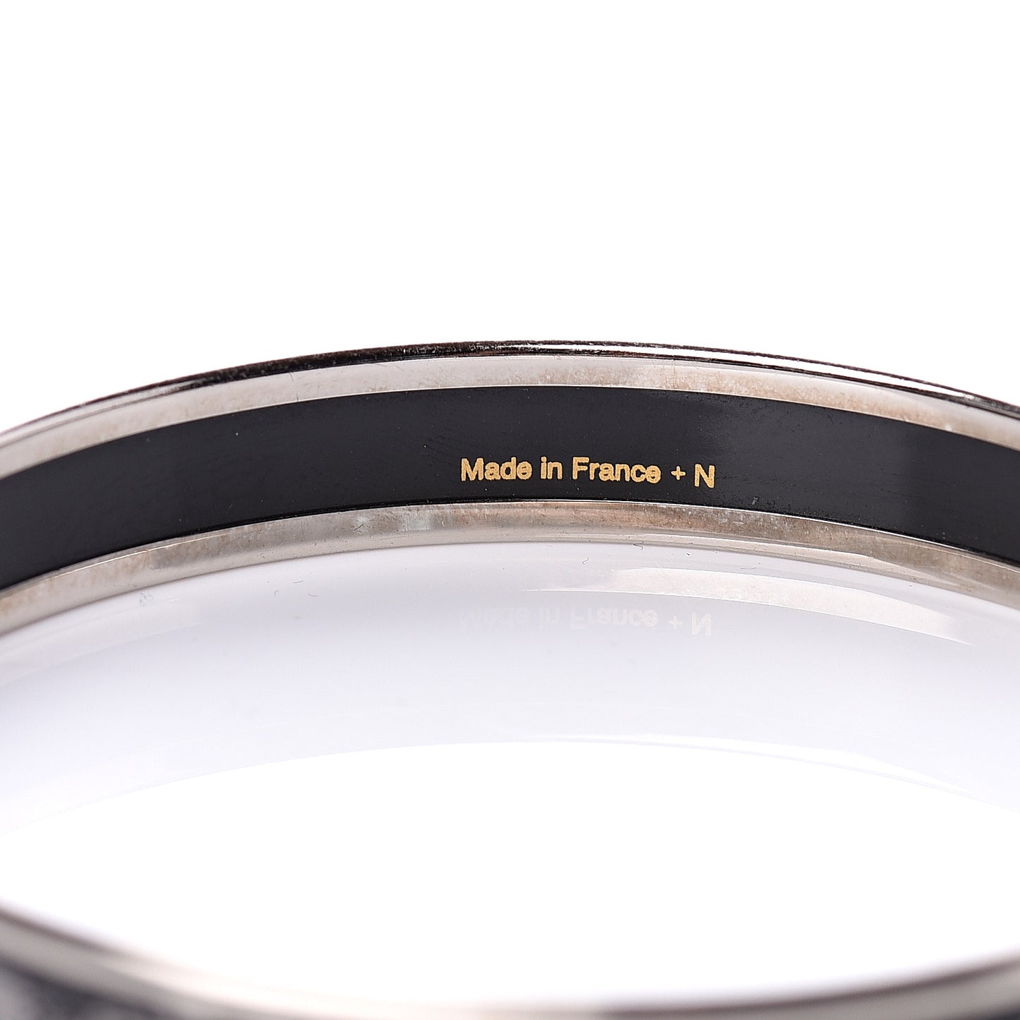Enamel Printed Narrow Grand Apparat Bracelet 65 Black