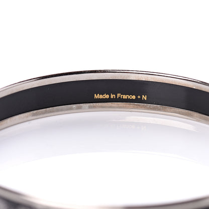 Hermes Enamel Printed Narrow Grand Apparat Bracelet 65 Black 4 of 5