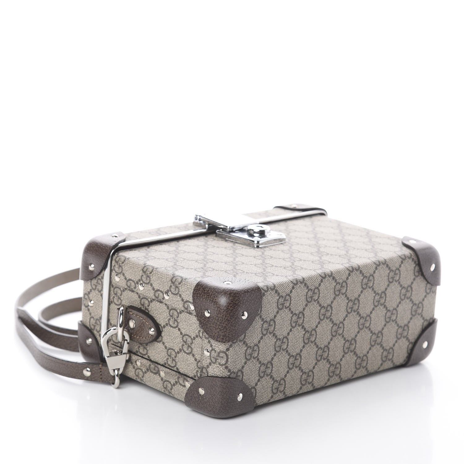 Gucci GG Supreme Monogram Globe-Trotter Beauty Case Brown 583465