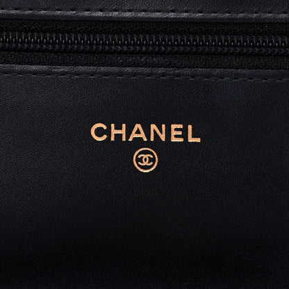 Chanel Aged Calfskin Quilted Lucky Charms Casino 2.55 Reissue Wallet On Chain WOC Black 5 of 11