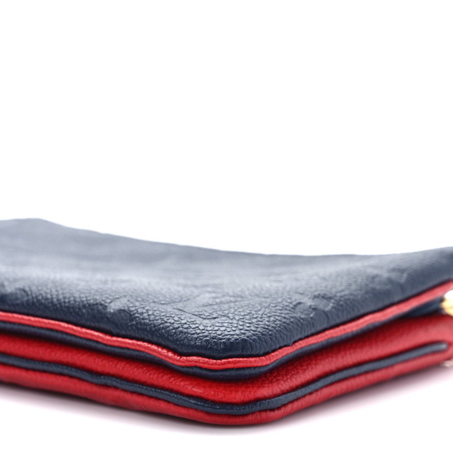 Empreinte Double Zip Pochette Marine Rouge