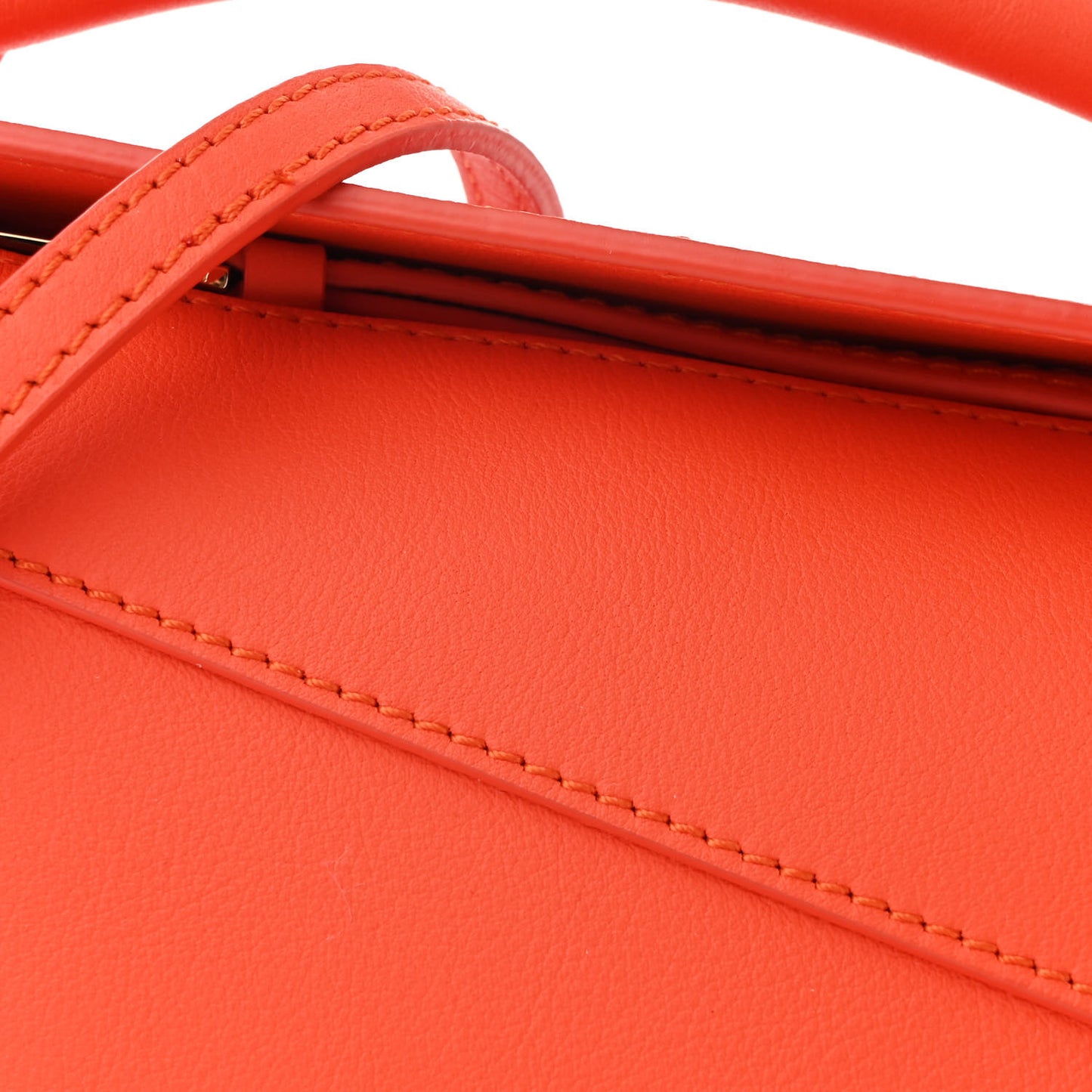 Calfskin Mini Puzzle Edge Bag Vivid Orange