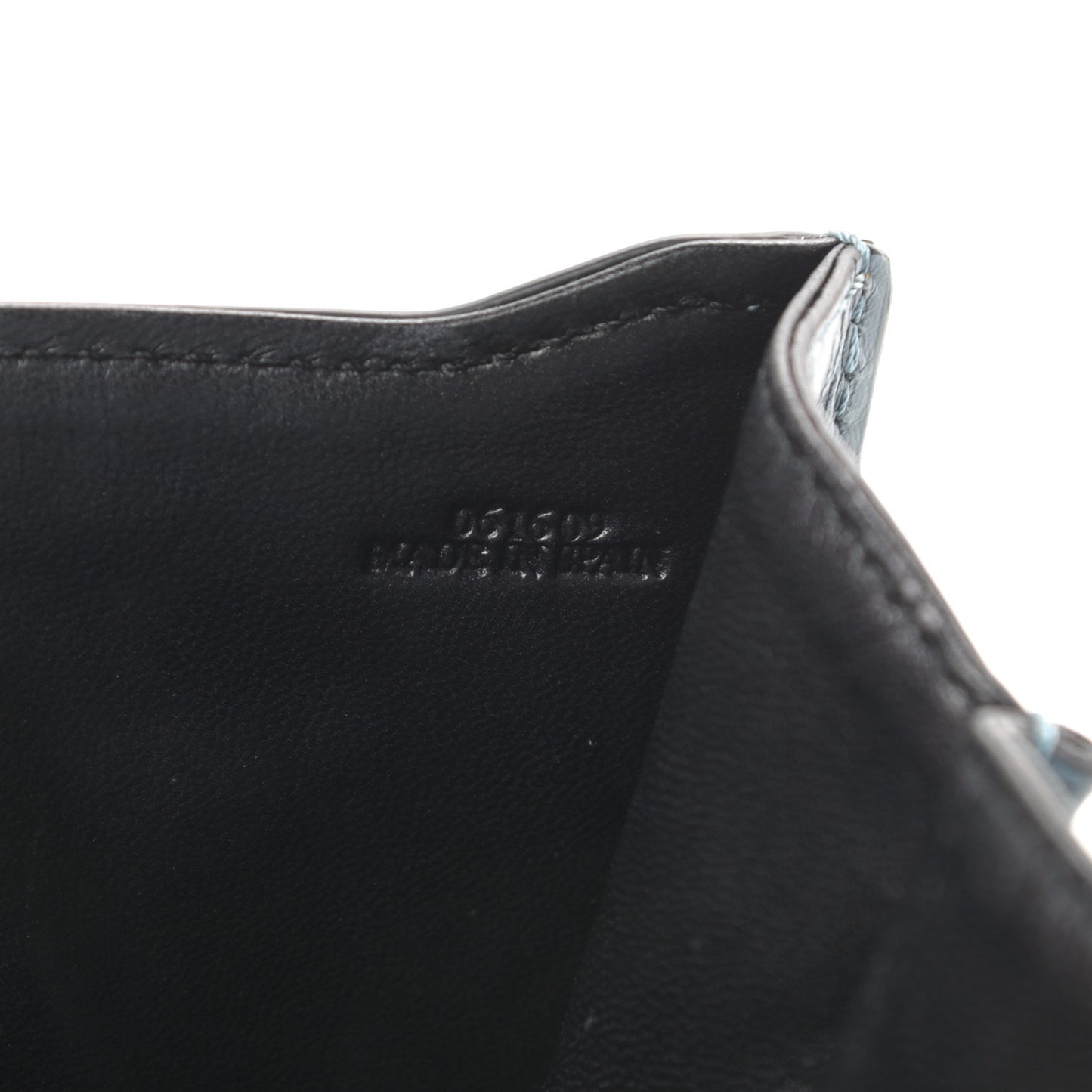 Calfskin Small Barcelona Shoulder Bag Stone Blue