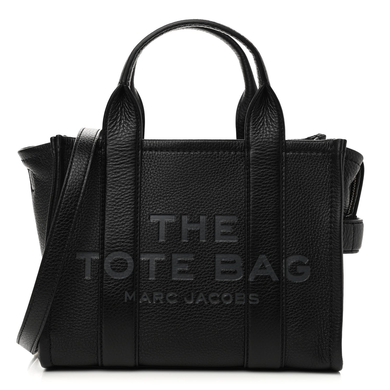 Marc Jacobs Grained Calfskin Small The Tote Bag Black 1 of 11