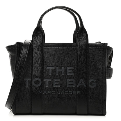 Marc Jacobs Grained Calfskin Small The Tote Bag Black 1 of 11