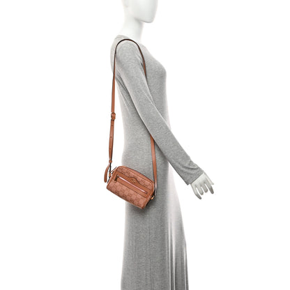 Gucci Monogram Textured Dollar Calfskin Mini Ophidia Shoulder Bag Cloche Rose Pink 2 of 10