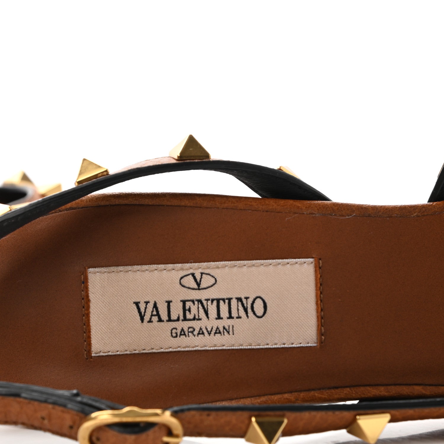 Valentino Garavani Pebbled Calfskin Rockstud Half D'Orsay Slingback 85mm Pumps 38 Cuoio 7 of 10