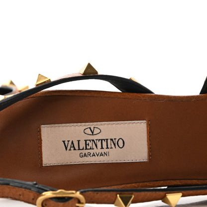 Valentino Garavani Pebbled Calfskin Rockstud Half D'Orsay Slingback 85mm Pumps 38 Cuoio 7 of 10