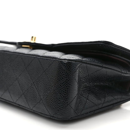 Chanel Caviar Quilted Medium Double Flap Black 10 of 13