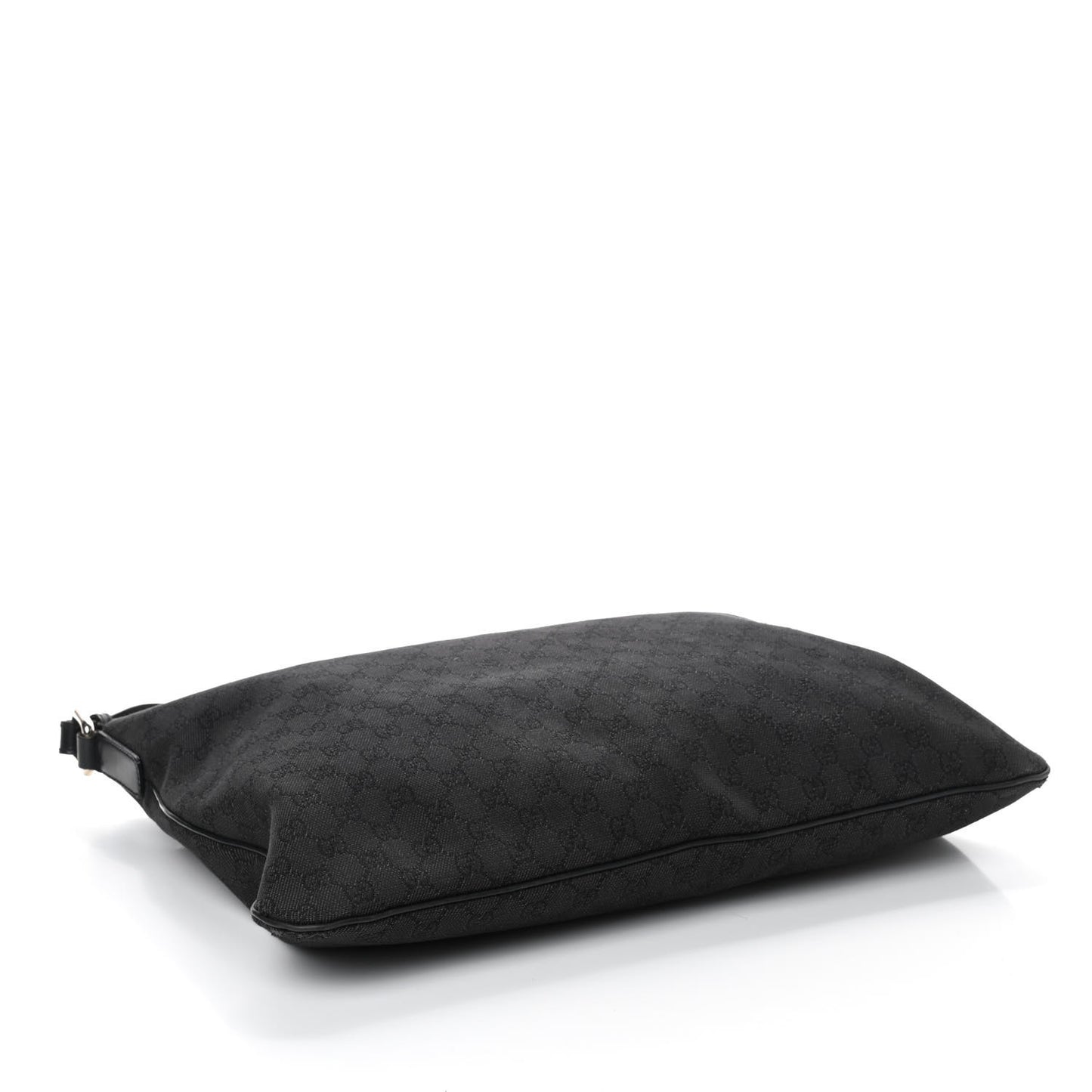 Denim Monogram Flat Messenger Bag Black