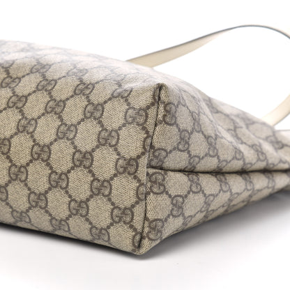 Gucci GG Supreme Monogram Medium Zippered Shopping Tote Off White 9 of 10