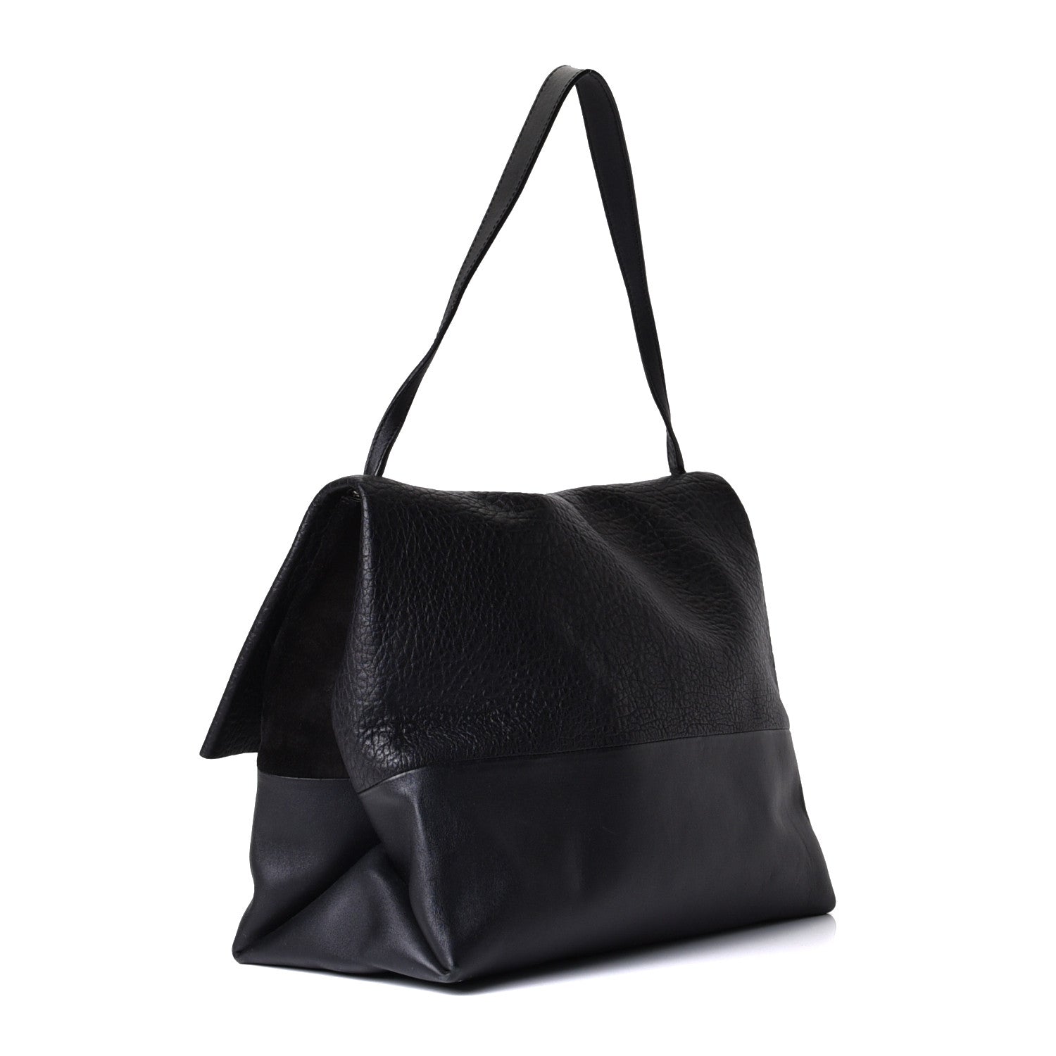 Celine Shrunken Lambskin All Soft Shoulder Bag Black 4 of 13