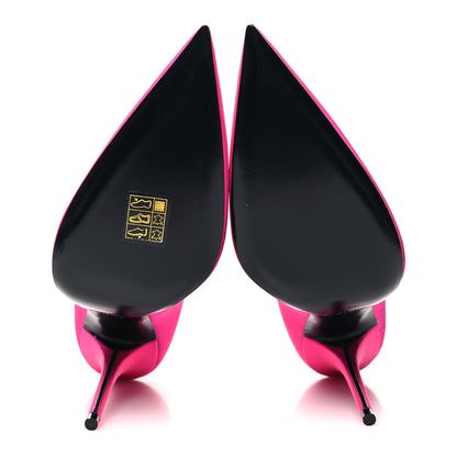 Saint Laurent Satin Instinct Pumps 37.5 Fuchsia 5 of 8