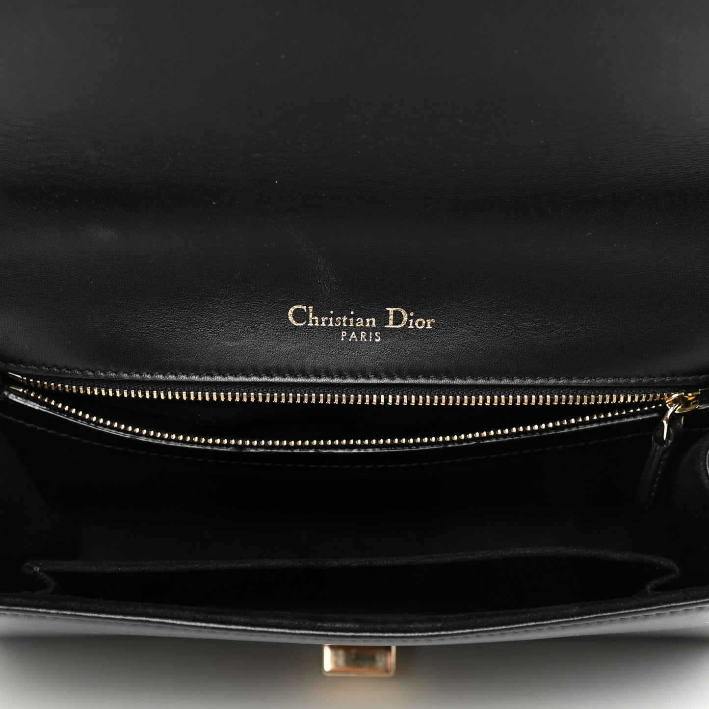 Lambskin Medium Diorama Flap Bag Black
