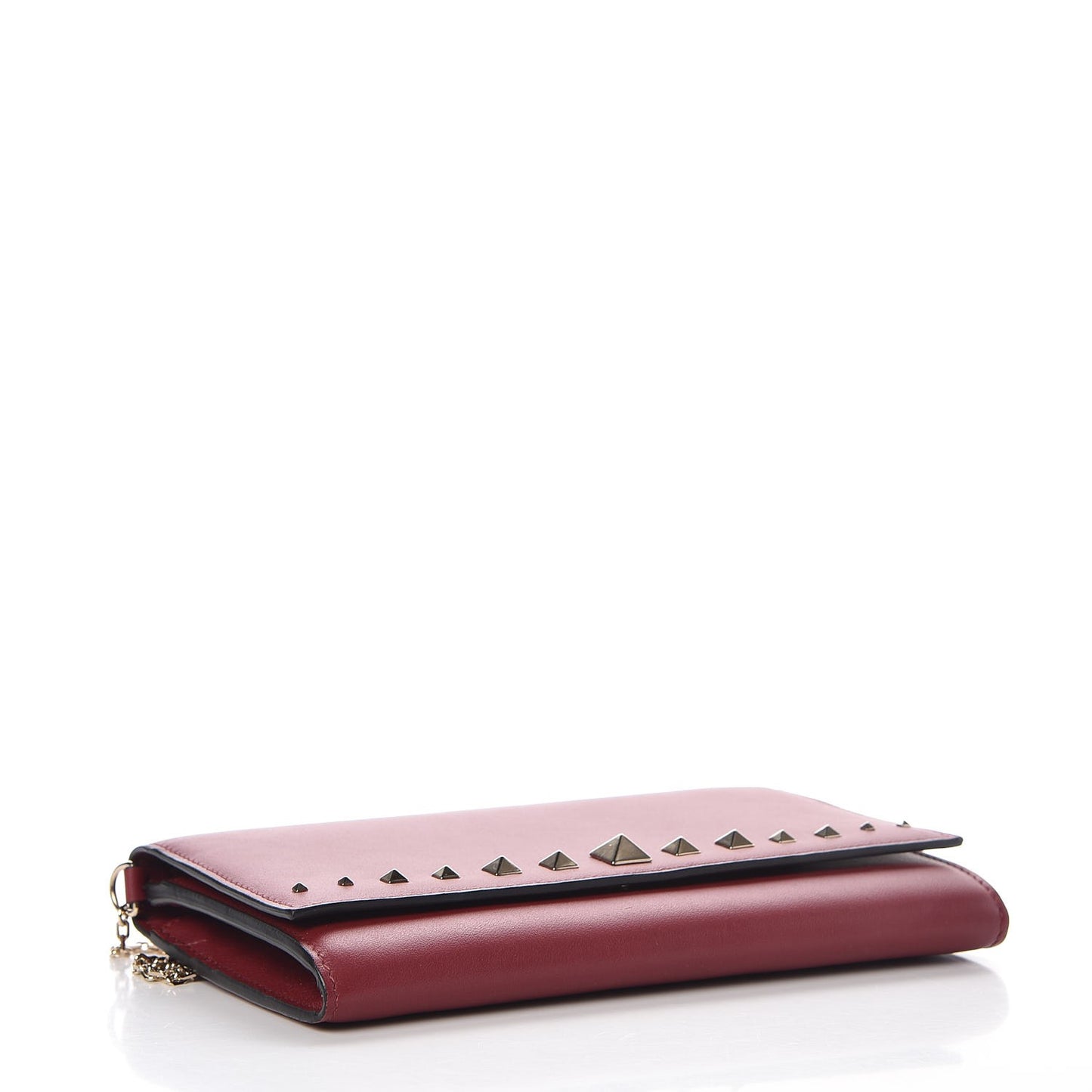 Vitello Rockstud Crossbody Wallet On Chain Rubino