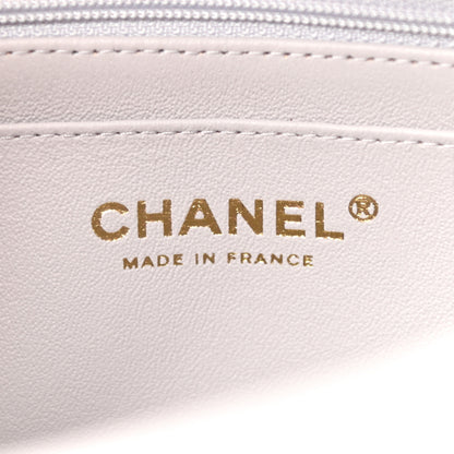 Chanel Lambskin Quilted Mini Top Handle Rectangular Flap Grey 6 of 9