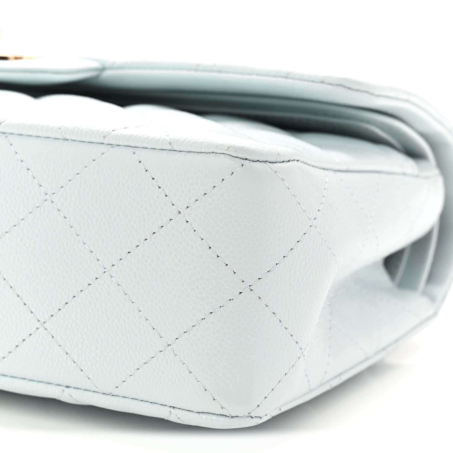 Chanel Caviar Quilted Small Double Flap Light Blue 10 of 11