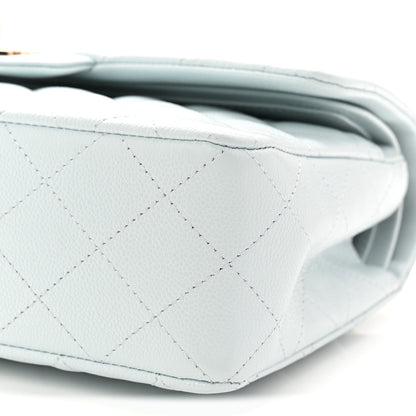 Chanel Caviar Quilted Small Double Flap Light Blue 10 of 11