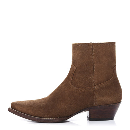 Saint Laurent Suede Lukas Ankle Boots 38.5 Nut 1 of 11