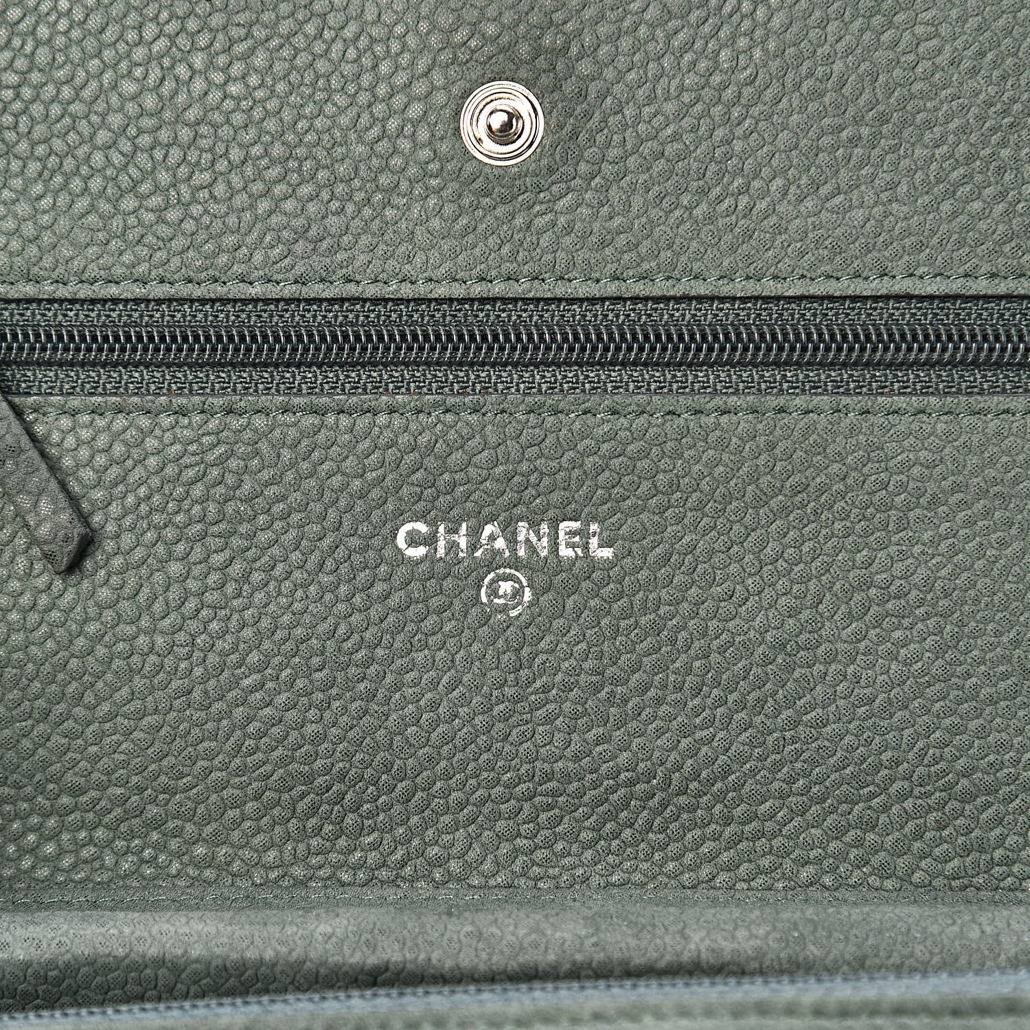 Chanel Iridescent Caviar Quilted Wallet On Chain WOC Green 6 of 11