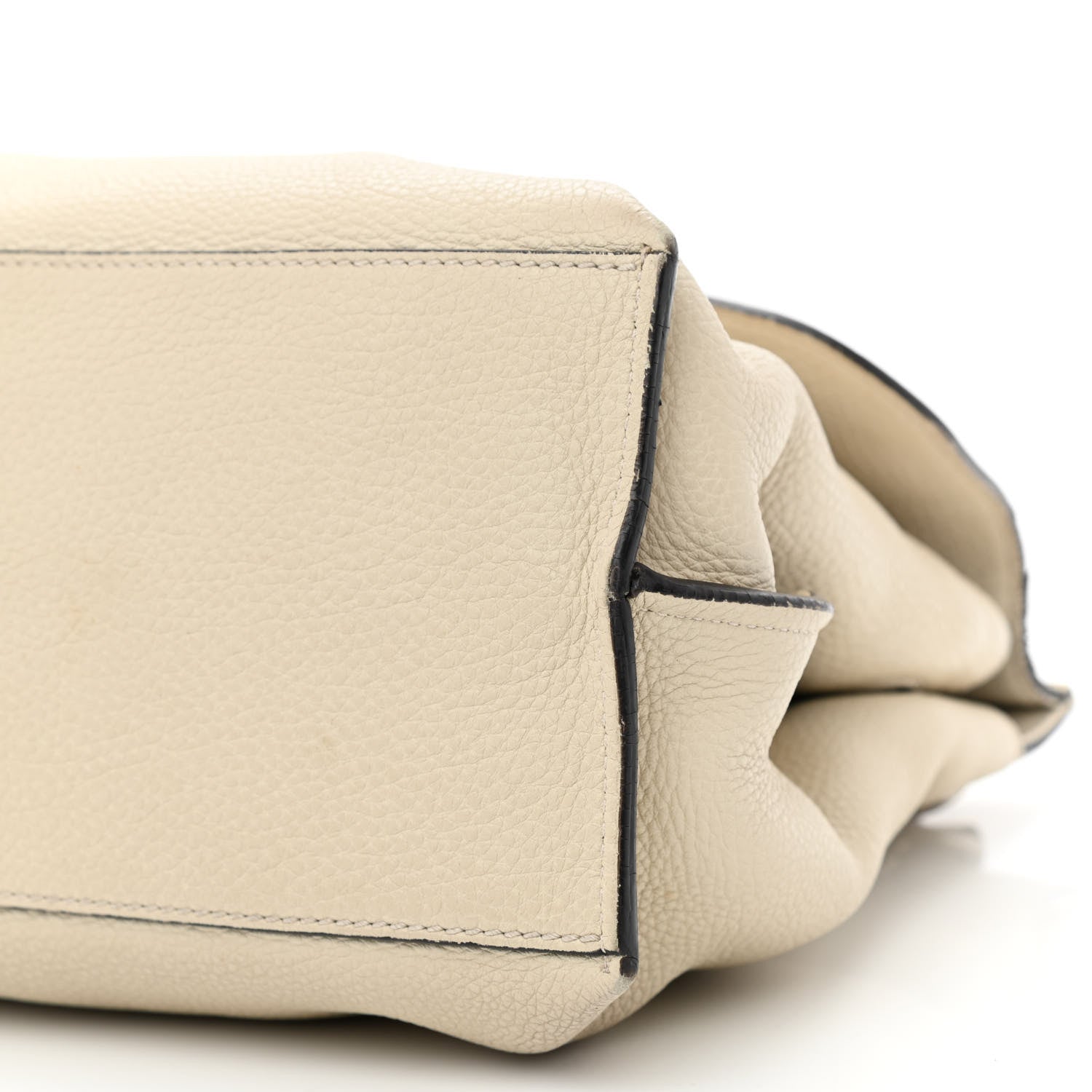 Gucci Cellarius Calfskin Medium Bamboo Daily Top Handle Bag Mystic White 9 of 14