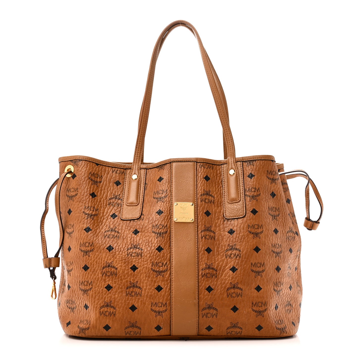 Visetos Medium Liz Reversible Shopper Tote Cognac