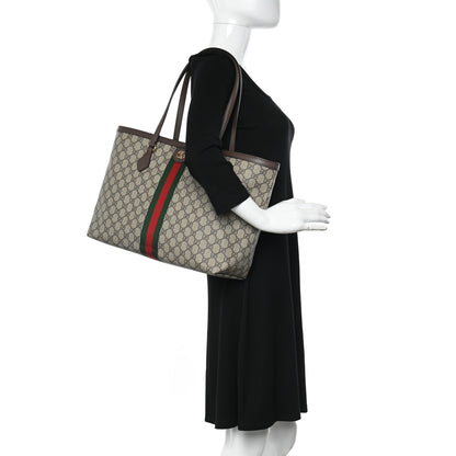 Gucci GG Supreme Monogram Medium Ophidia Shopping Tote Brown 2 of 10
