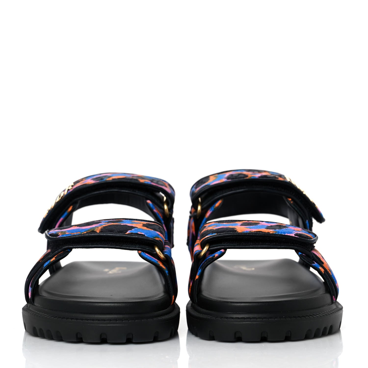 Christian Dior Technical Fabric Mizza Print DiorAct Sandals 40.5 Multicolor 2 of 9