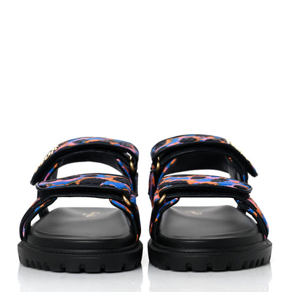 Christian Dior Technical Fabric Mizza Print DiorAct Sandals 40.5 Multicolor 2 of 9