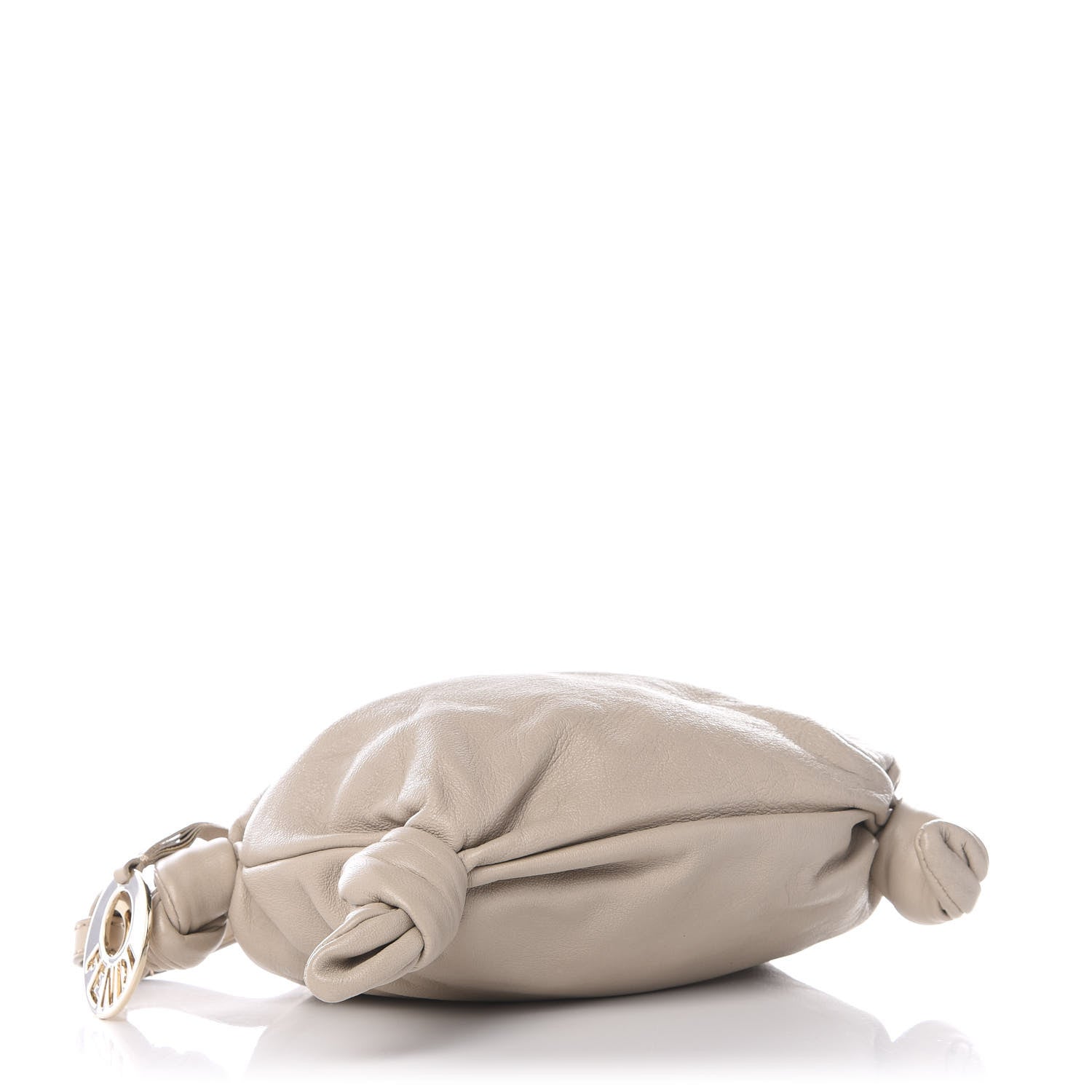 Fendi Calfskin Mini Hobo Bag Beige 3 of 9