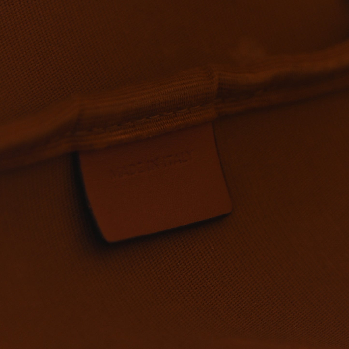 Triomphe Canvas Calfskin Medium Bucket Bag Tan