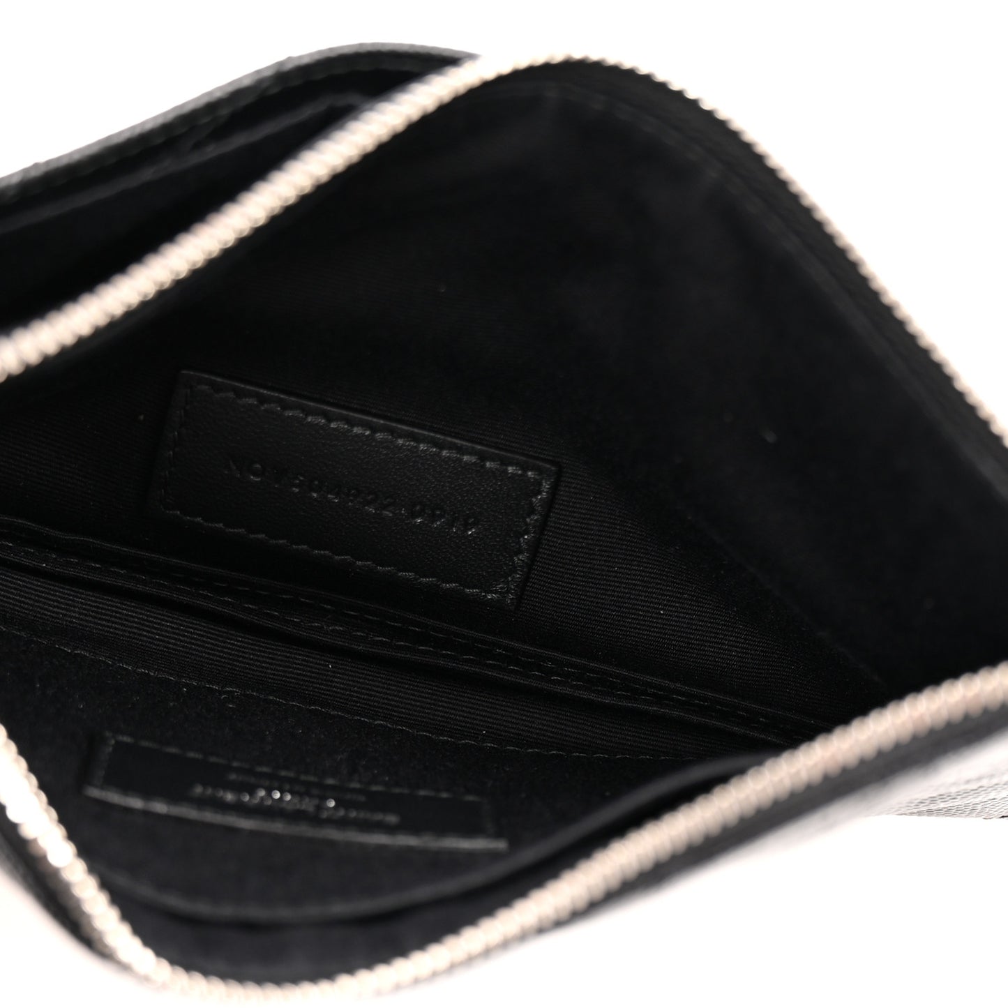 Grain De Poudre Chevron Monogram Bill Pouch Black