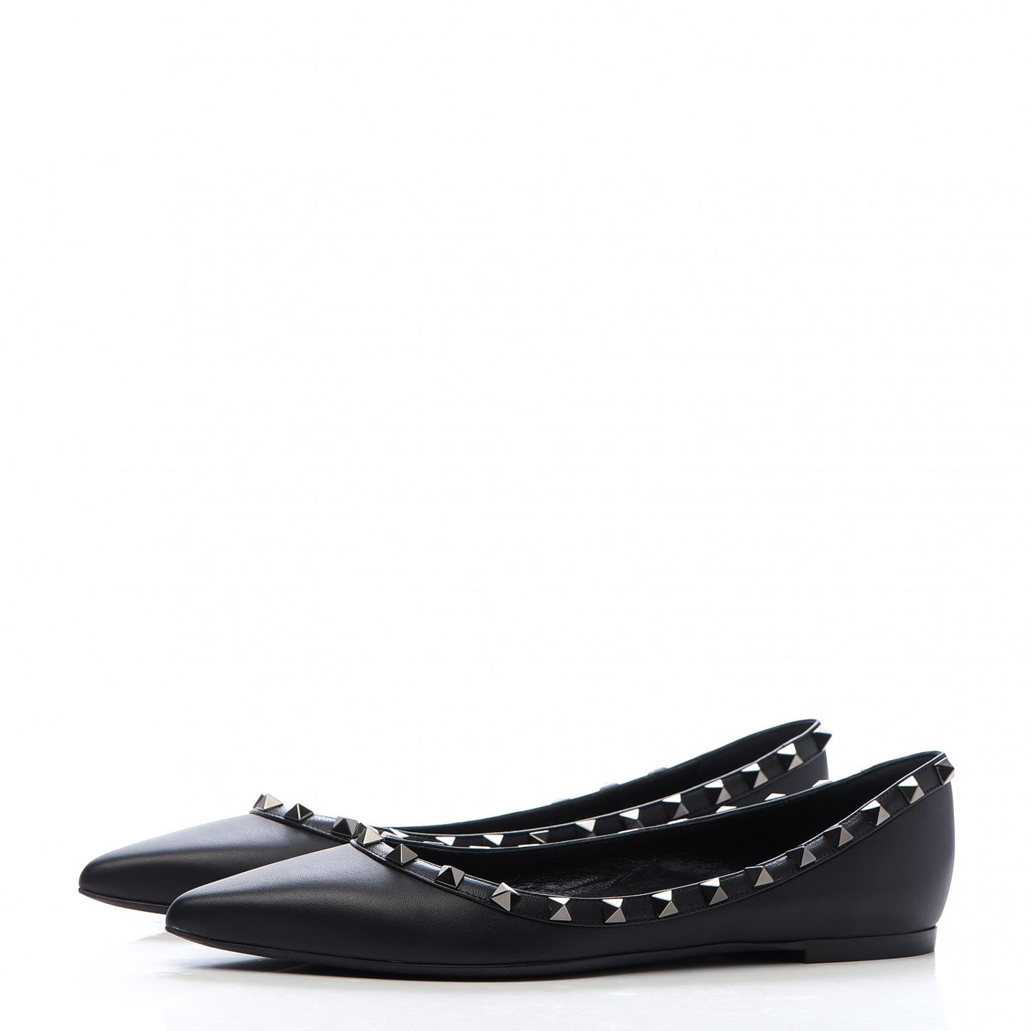 Nappa Rockstud Ballerina Flats 39 Black