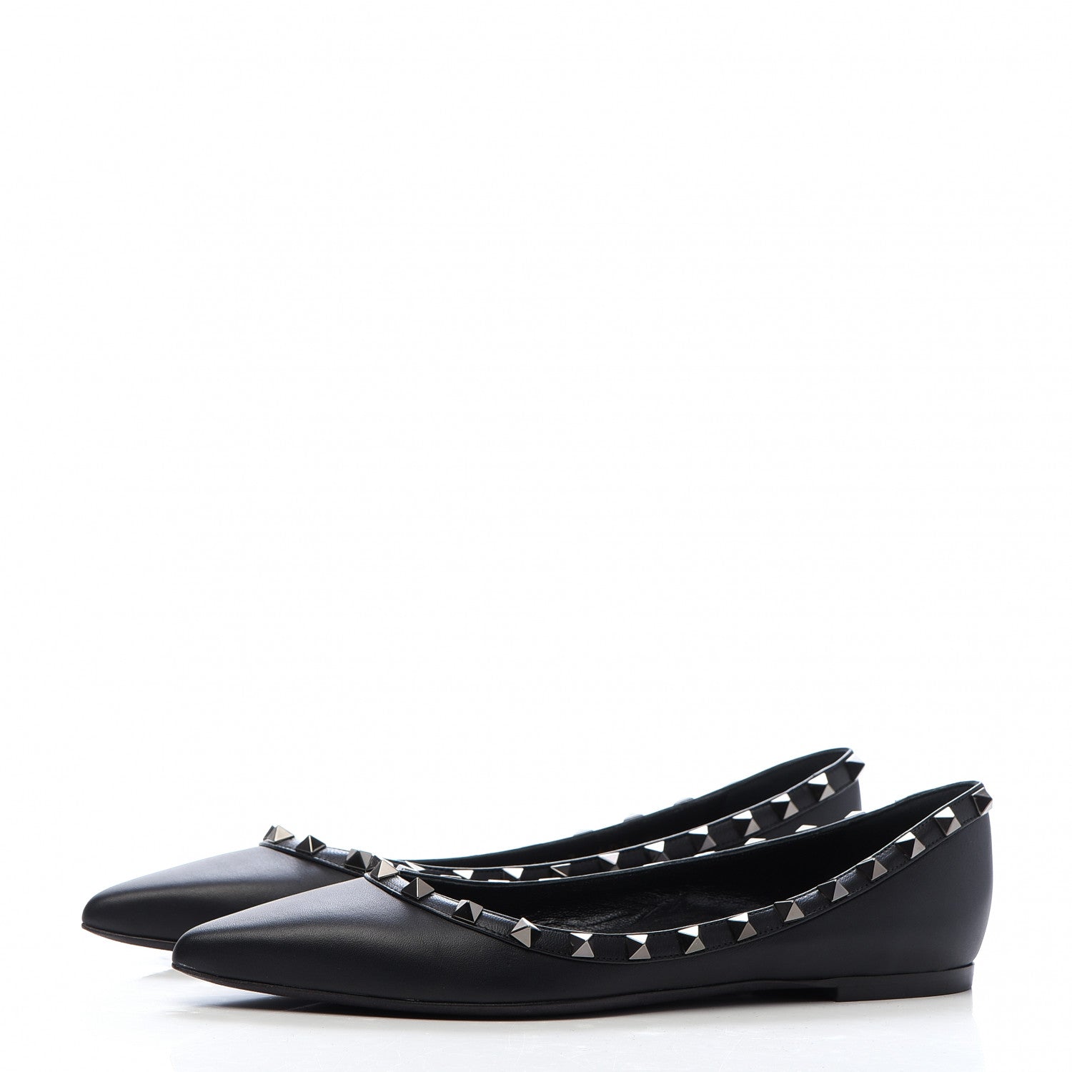 Valentino Garavani Nappa Rockstud Ballerina Flats 39 Black 3 of 8