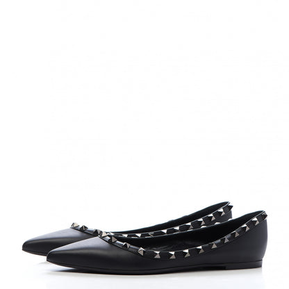 Valentino Garavani Nappa Rockstud Ballerina Flats 39 Black 3 of 8